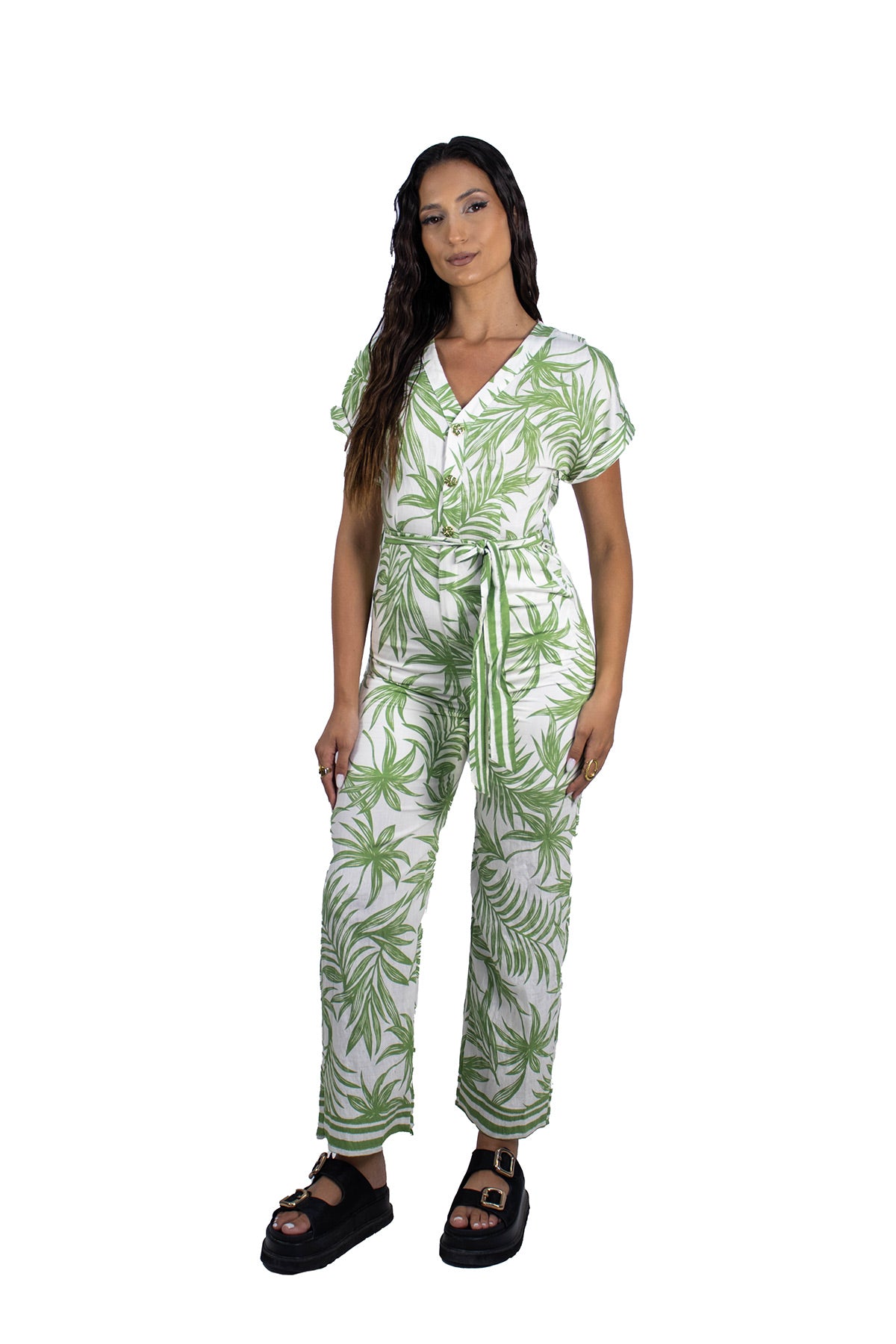Green jumpsuit